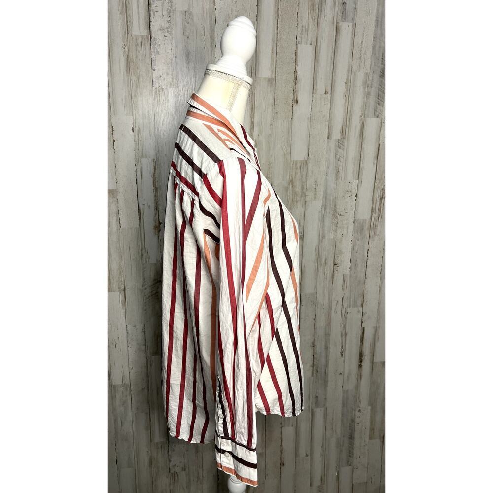 Madewell Women's XS Striped Button-Up Shirt Long Sleeve Casual Relaxed Fit - Picture 7 of 10